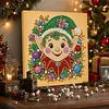 Ensemble de toile DIY pour perles et art encadr&eacute; 25x25cm autocollant (lutins de No&euml;l)