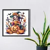 (40*40cm)Halloween Pumpkin Girl - Full Round Drill Diamond Painting