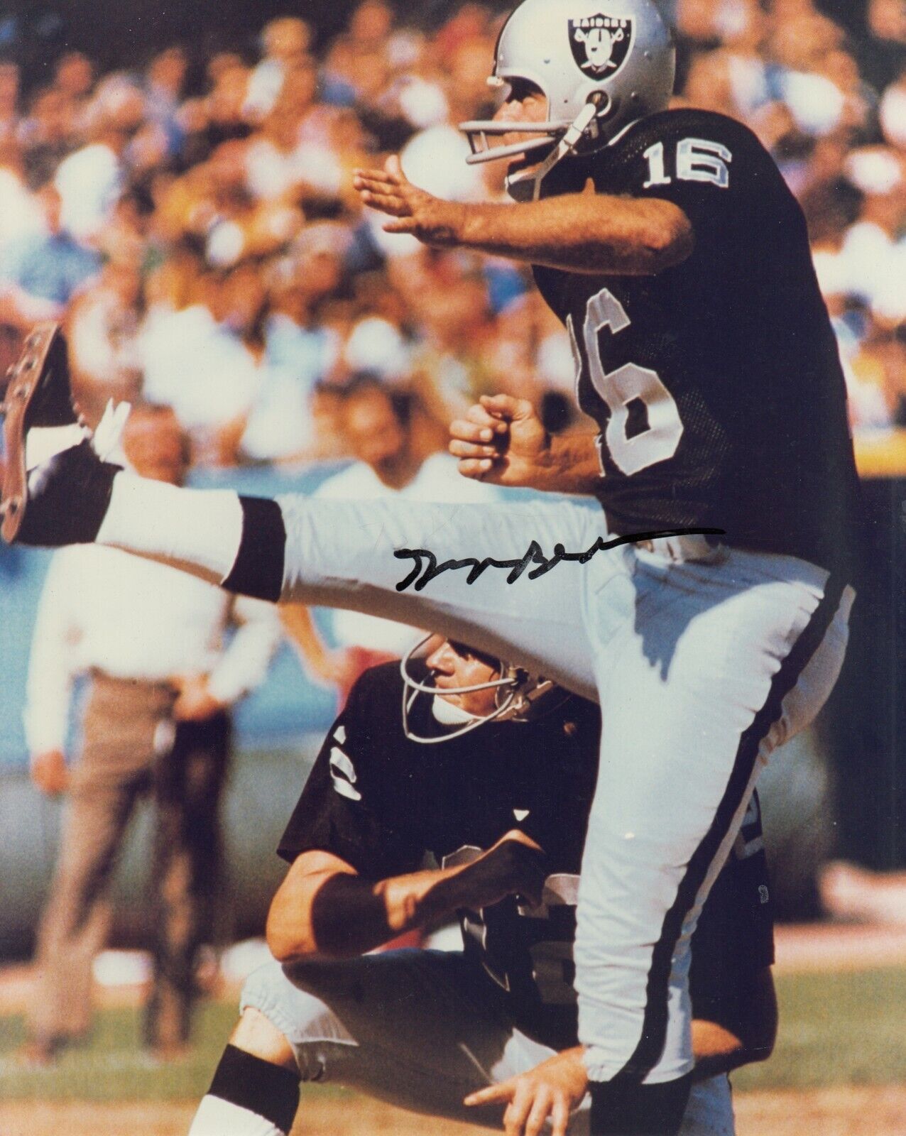 George Blanda #0 8x10 Signed Photo Poster painting w/ COA Oakland Raiders