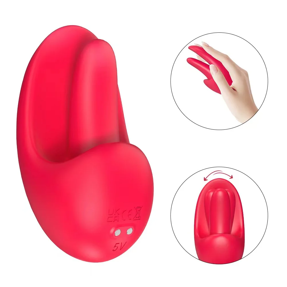 Tongue Shape Licking Nipples Clit Stimulation Vibrators - Rose Toy