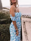 Off-The-Shoulder Floral Printed Maxi Dress