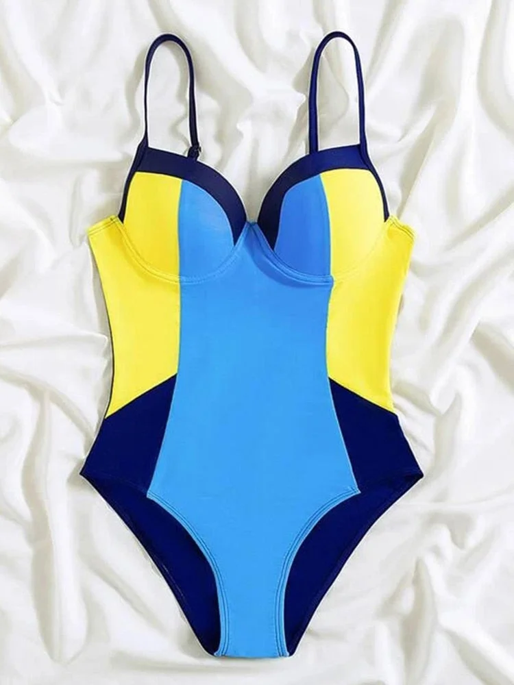 Peachtan Pink Striped One Piece Swimsuit Women High Cut Bathing Suit Push Up Swimwear biquinis feminino Traje De Ba&ntilde;o Mujer 2022