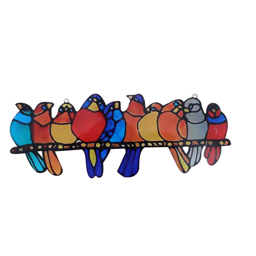 

Acrylic Painted Bird Flock Pendant Living Room Window Telegraph Bird Decor, 501 Original