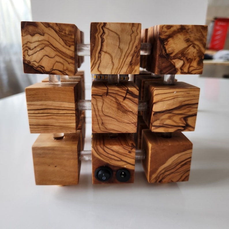 Costum made Olive Wooden Led Night Lamp, Wooden Desk Lamp, Nightstand Lamp, Ambience Lamp, Table Lamp, Night Light, Unique One of a Kind image 9