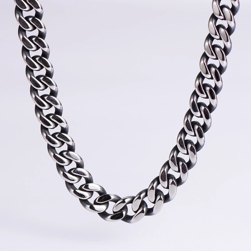 3 Pieces 304 Stainless Steel Hip-Hop Rock Polishing Plating Solid Color Long Necklace