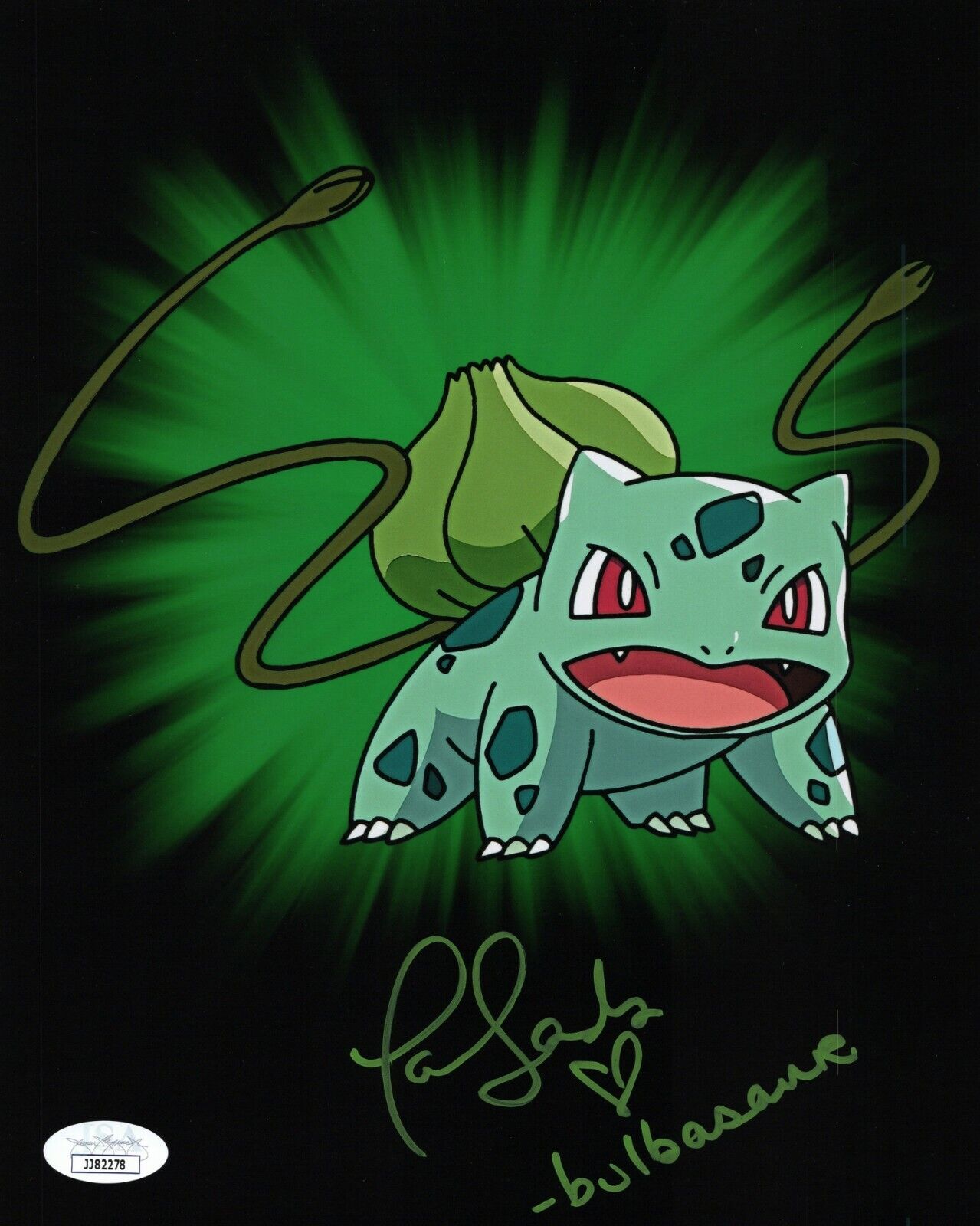 ~ TARA SANDS Authentic Hand-Signed Bulbasaur - POKEMON