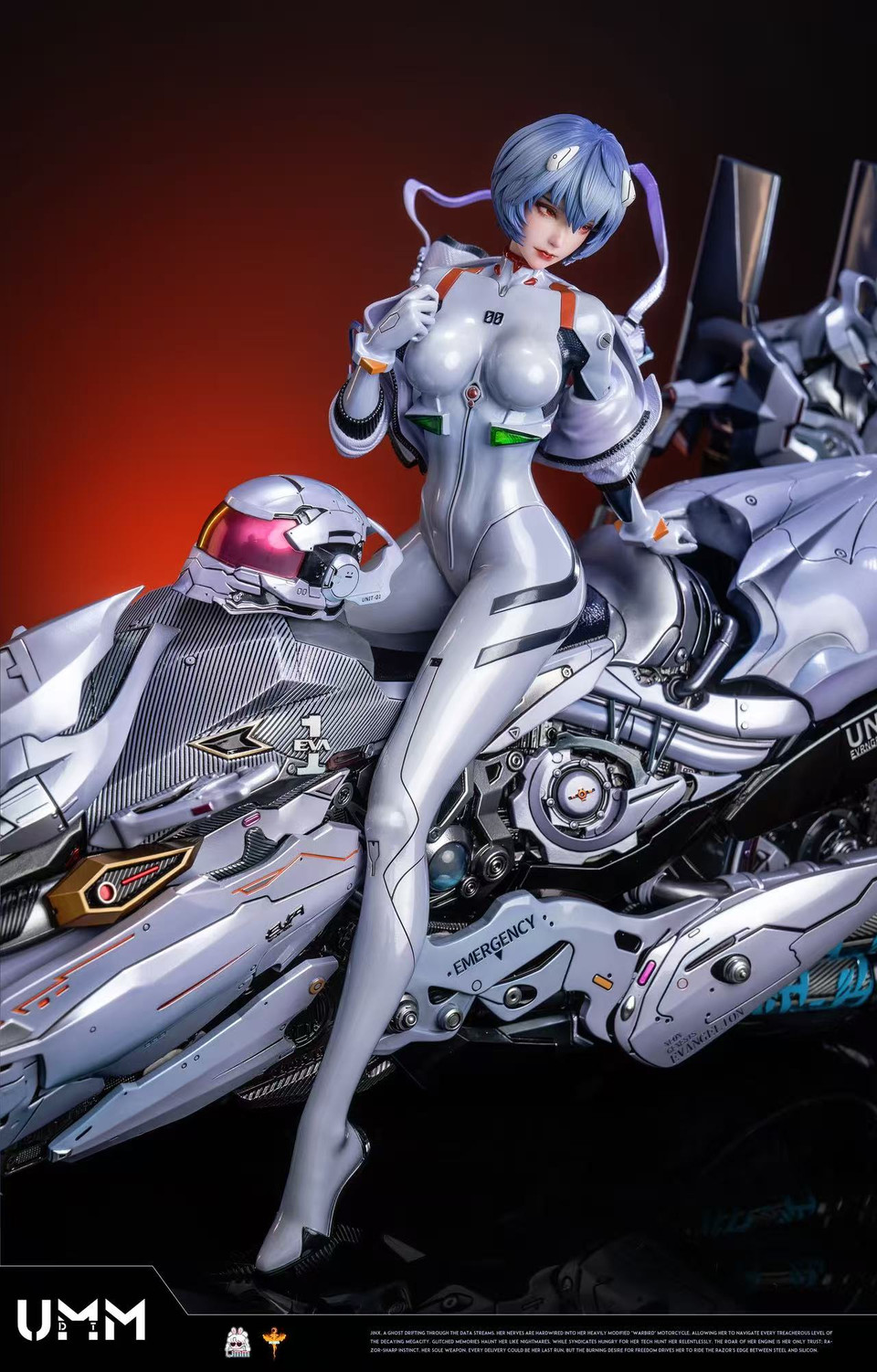 DT Studio - Neon Genesis Evangelion Ayanami Rei sci-fi motorcycle Statue(GK）-