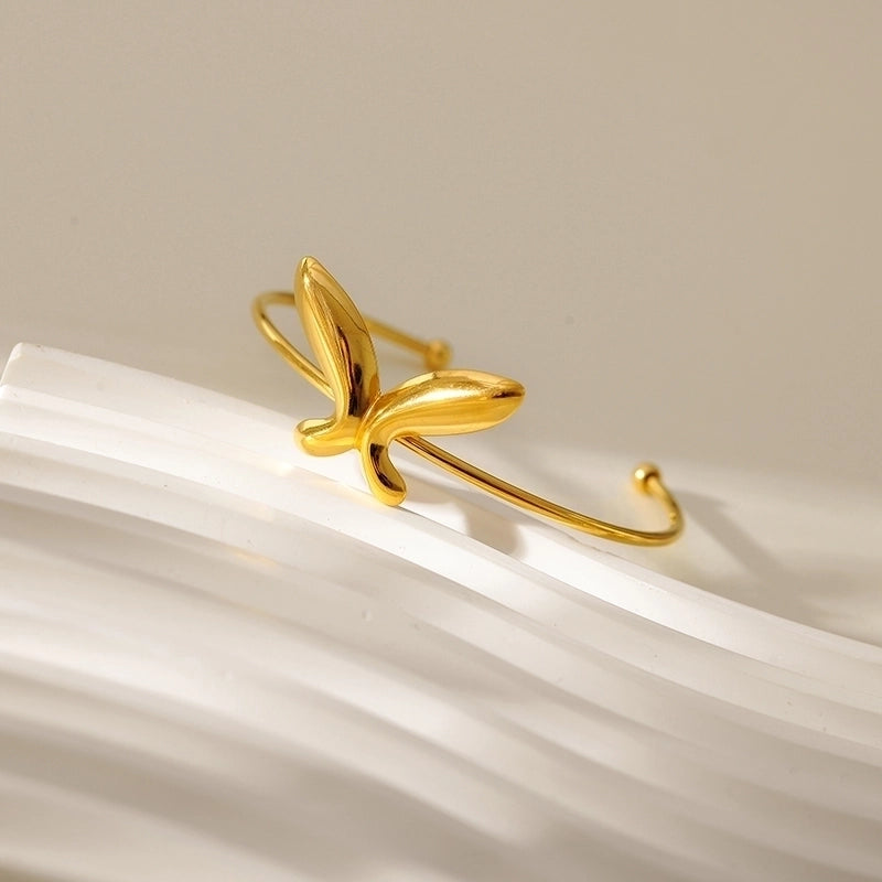 Elegant Luxurious Minimalist Butterfly 304 Stainless Steel Bangle In Bulk