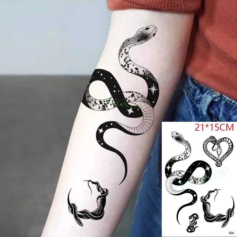 Waterproof Temporary Tattoo Stickers on Body Tribal Totem Fake Tatto Flash Tatoo Back Leg Arm belly big size for Women Men girl