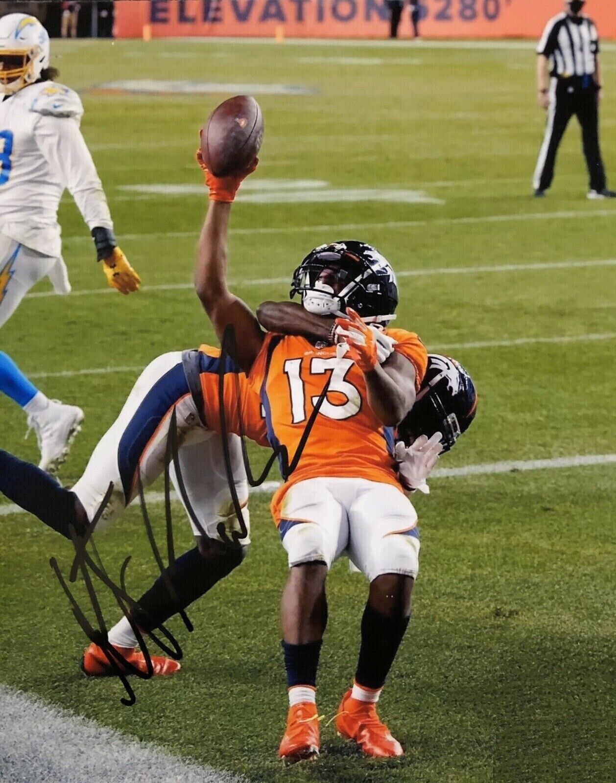 KJ Hamler Autographed Signed 8x10 Photo Poster painting ( Broncos ) REPRINT