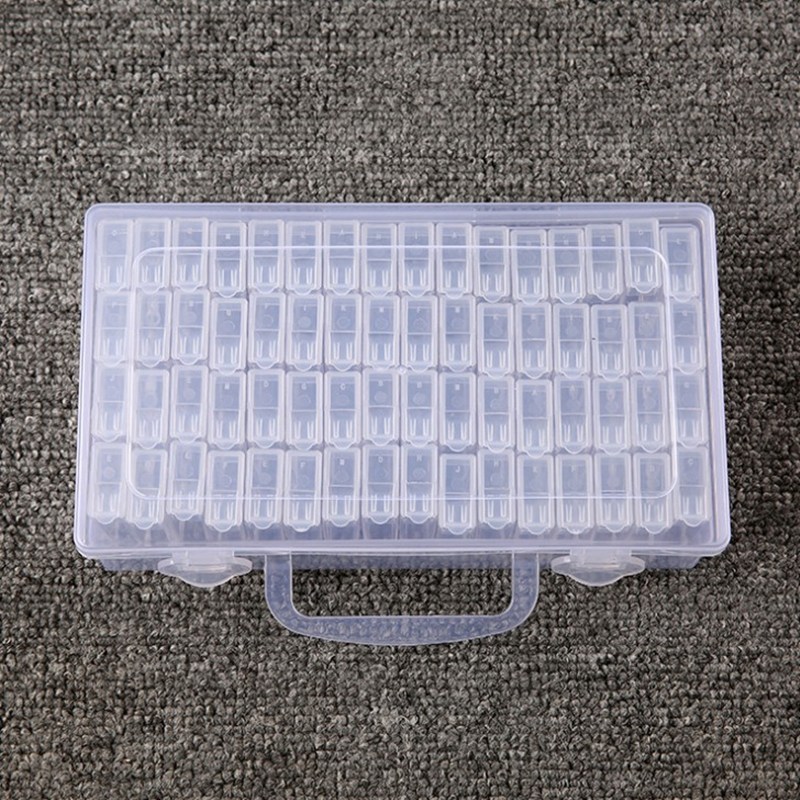 

Transparent 64 Grid Diamond Painting Rice Bead Jewelry, 501 Original