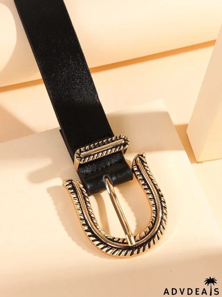 Engraved Western Buckle Belt