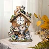 Diamond Painting Acrylic Cats House  Clock Ornament
