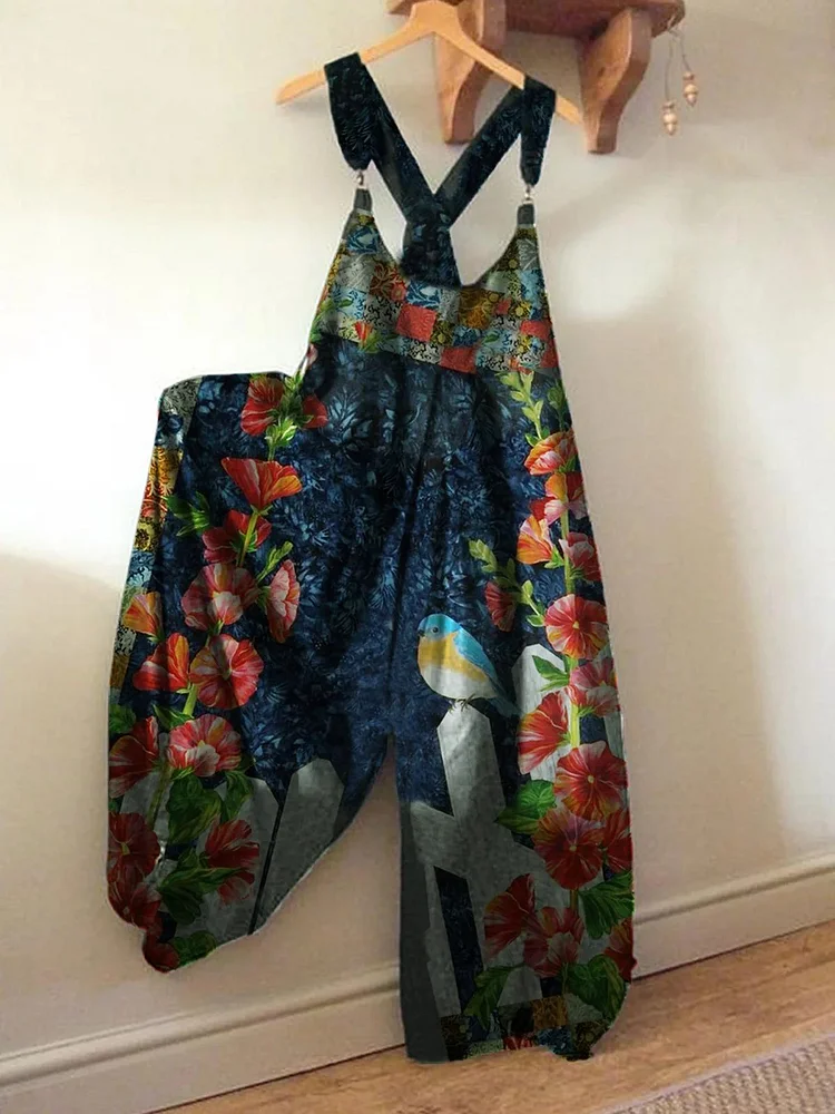 Casual Floral One Piece Jumpsuit