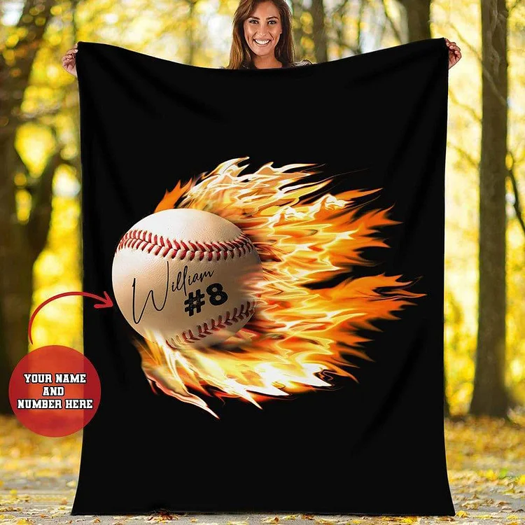 Personalized Baseball Blanket | BKKid661