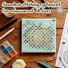 2Pcs Diamond Painting Ruler Plastic Diamond Mesh Dot Drill Alignment Art Tool with Blank Grids for Full & Partial Drills DIY Crafts Projects (Turquoise Blue)