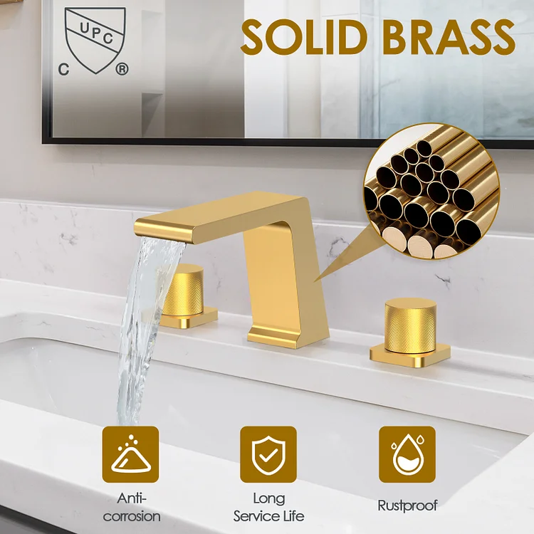 SFS1008-GD EVERSTEIN Two-Handle Widespread Bathroom Faucet in