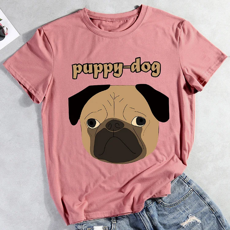 Puppy Mom Dog Mama  T-shirt Tee -01625