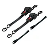 2-Pack Self Retracting Ratchet Straps 1inch X 12FT 1200 Lb Break Strength Boat Tie Down Straps To Trailer with Auto-Lock Double Hooks for Motorcycle Cargo Truck Trailer