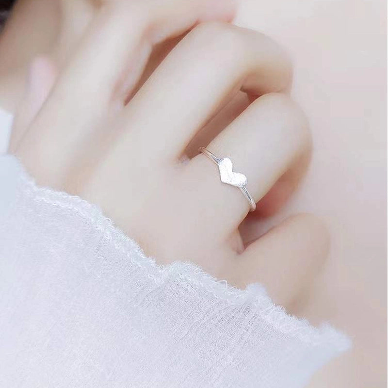 Copper Sweet Minimalist Heart Shape Open Rings
