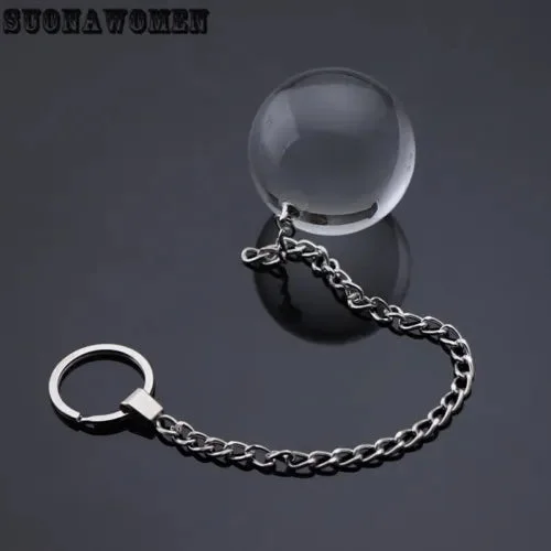 pornhint Pornhint Big Balls Crystal G-Spot Butt Plugs 25-50mm Glass Bead Smooth Anal Plug Sex Toy