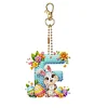 (US Only)PET Double Sided Special Shaped Easter Alphabet DIY Diamond Painting Keychain