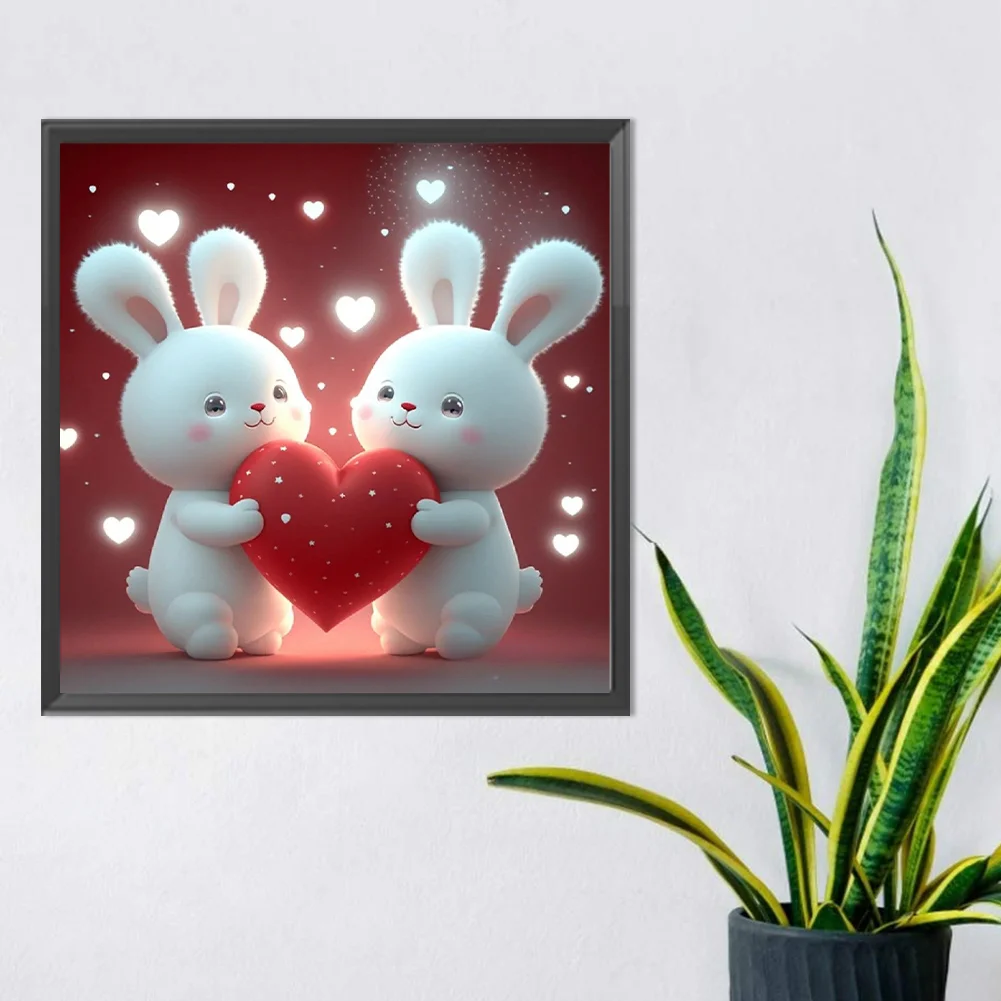 Diamond Painting - Full Round Drill - Rabbit(30*30cm)