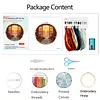 29x29cm DIY Cotton Embroidery Kit with Embroidery Hoop Pre-Printed Pattern Needlework Handmade Landscape Hand Stitch Kit for Craft Lover Gift