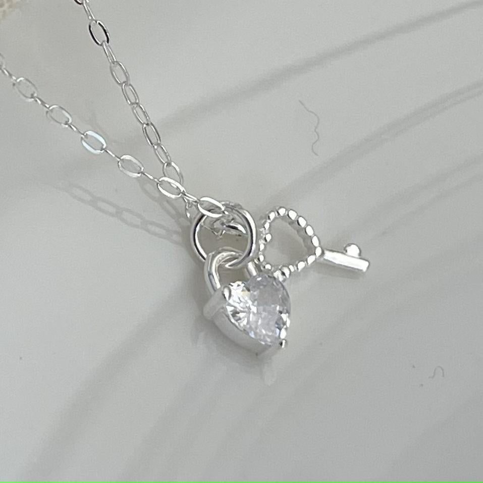 925 Sterling Silver Korean Rainbow Geometric Silver Electroplating Necklaces