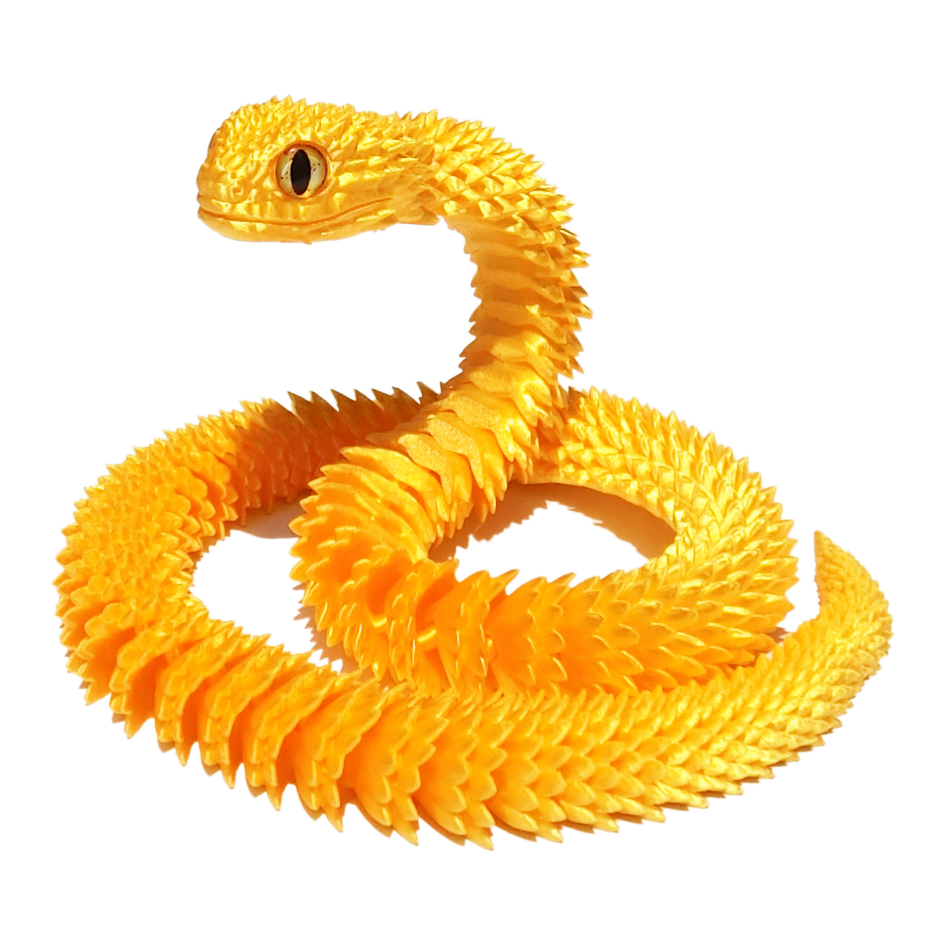 Tegooe 3D Printed Articulated Snake Figurine - Flexible Desktop Ornament