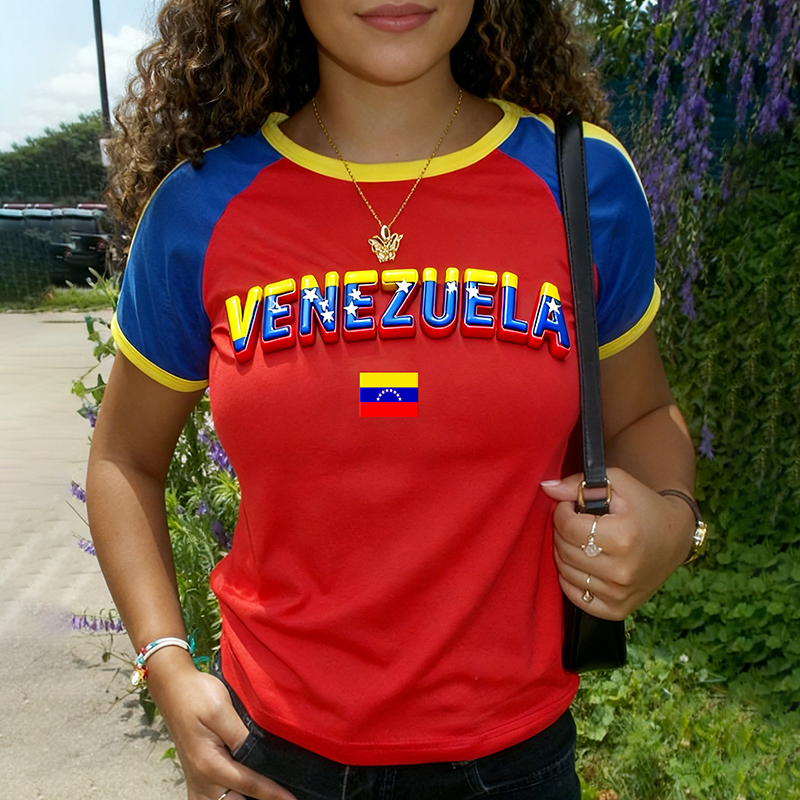 Hope Peace Forever I Love Venezuela Art Cotton Blend T-shirt artswardrobe