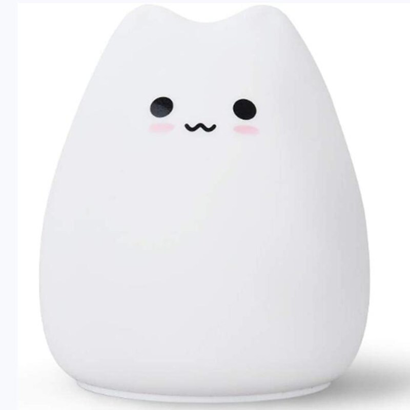 

Cartoon Cat Silicone Night Light Smart Baby Pat Light Bedroom Protection, 501 Original