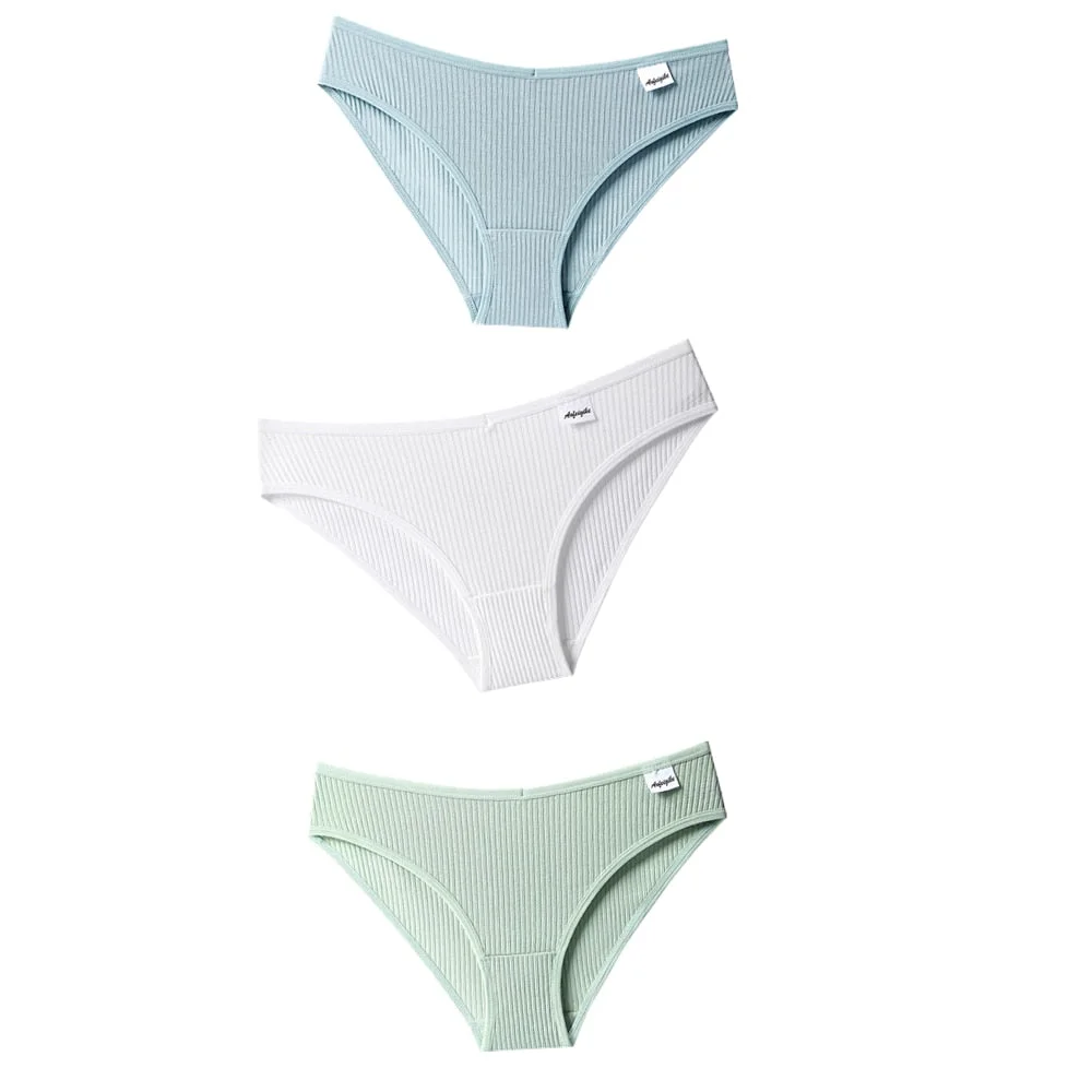 3Pcs Women's Panties Cotton Underwear Seamless Sexy V Waist Briefs Girl Low-Rise Soft Panty Women Underpants Female Lingerie New