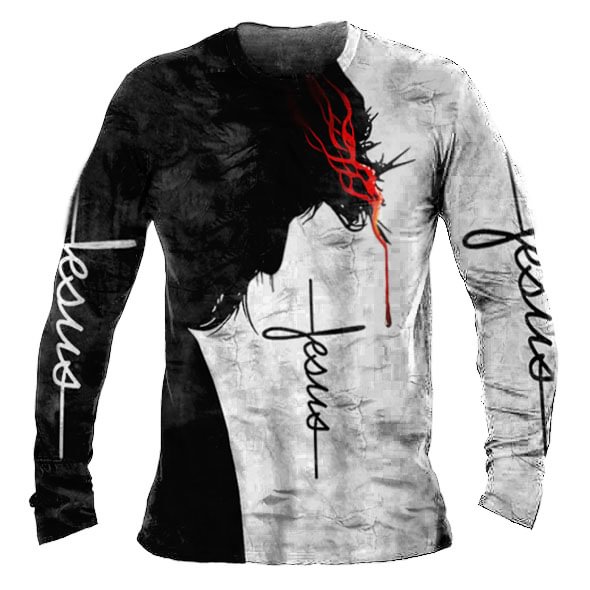 Men's Christian Printed Casual Men's Long Sleeve T-Shirt / [viawink] /