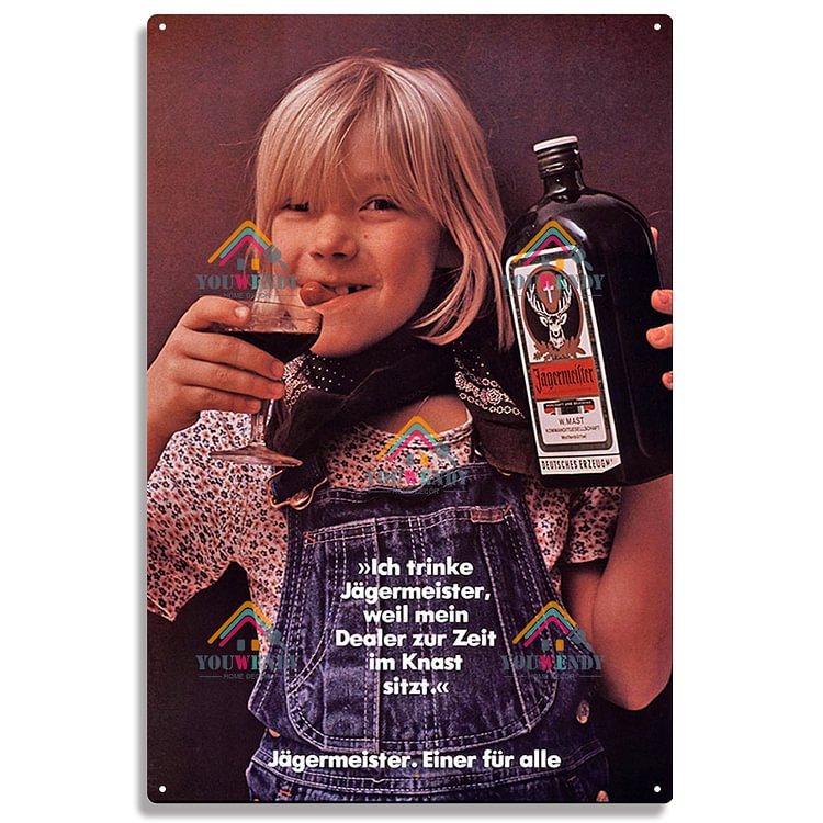 Jagermeister Liqueur Beer - Vintage Tin Signs/Wooden Signs - 7.9x11.8in & 11.8x15.7in