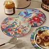 4Pcs oiseaux oiseaux napperon en bois - 5d bricolage artisanat vaisselle