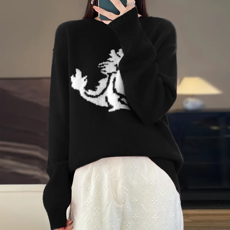 Churchf Churchf Dragon New Chinese Red Lovers Sweater With Men And Women