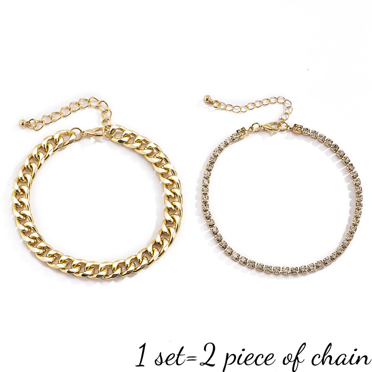 Women Ankle Bracelet Chain Set Shoes Decoration Accessories-MERUMOTE