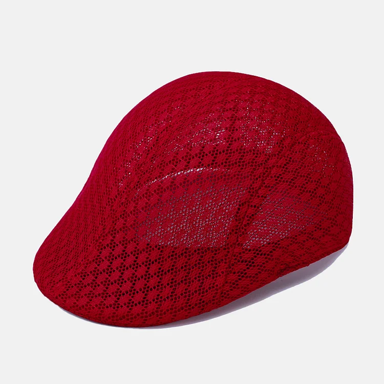 Men's Daily Solid Color Mesh Hollow Out Breathable Beret