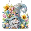Diamond Painting Acrylic Single Side Drill Easter Dwarf Pendant Charms Kits for Adults Home Window Decor