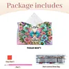 (24cm)Diamond Art Tissue Box DIY PU Napkin Cover for Home Decoration(Butterfly)