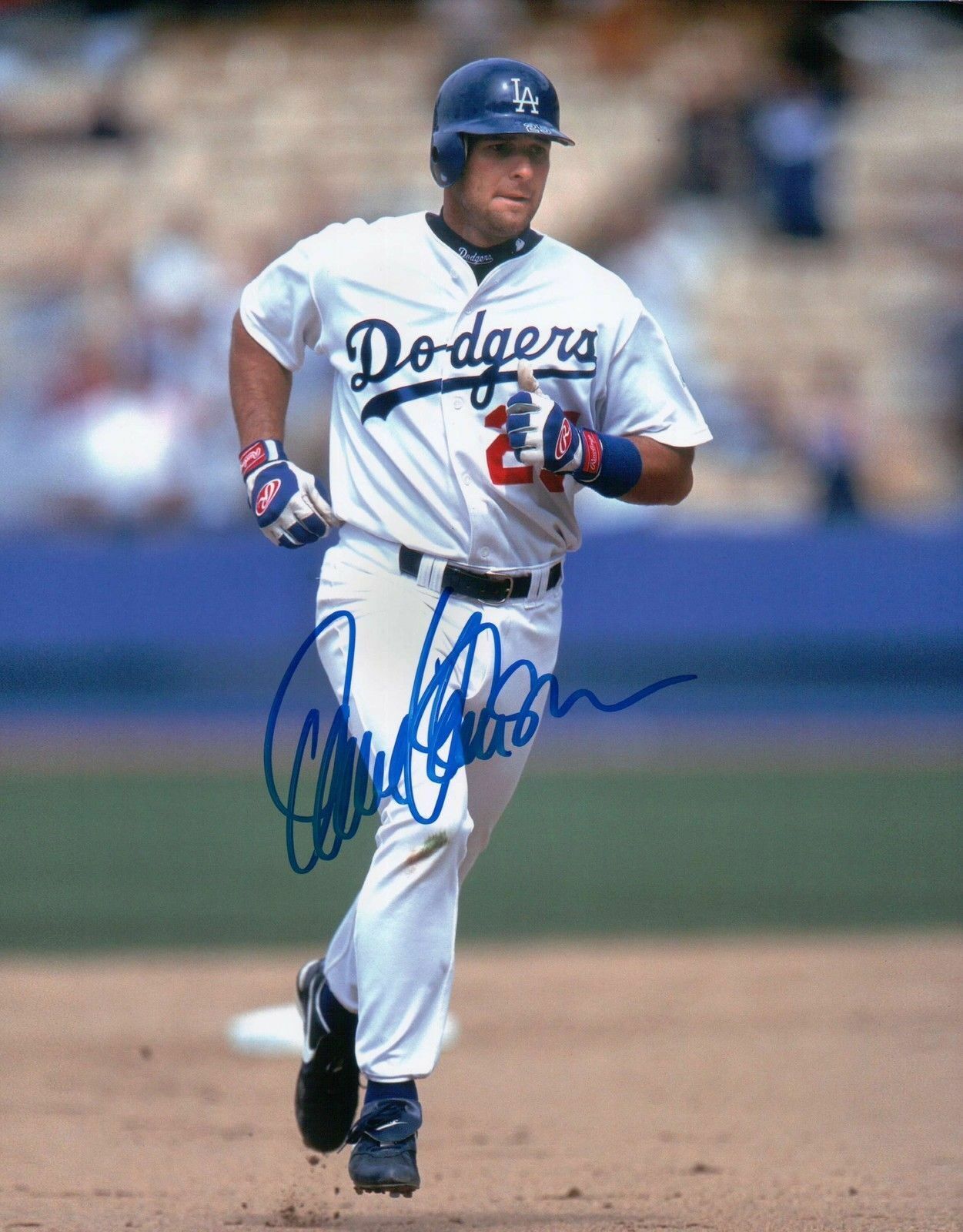 Dave Hansen Signed Autographed 8x10 Photo Poster painting Los Angeles Dodgers Runing W/ COA