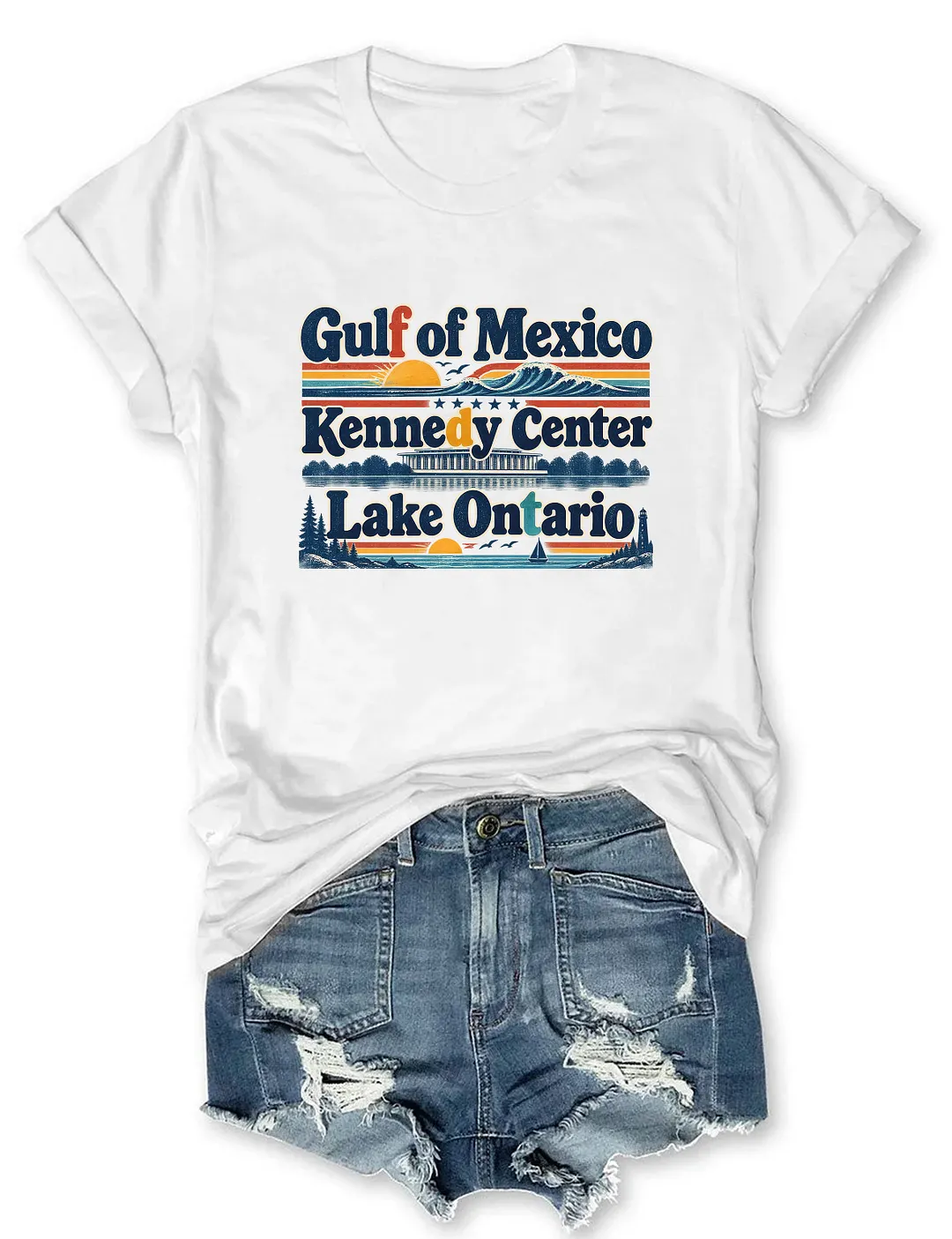 Gulf Of Mexico Kennedy Center Lake Ontario T-shirt