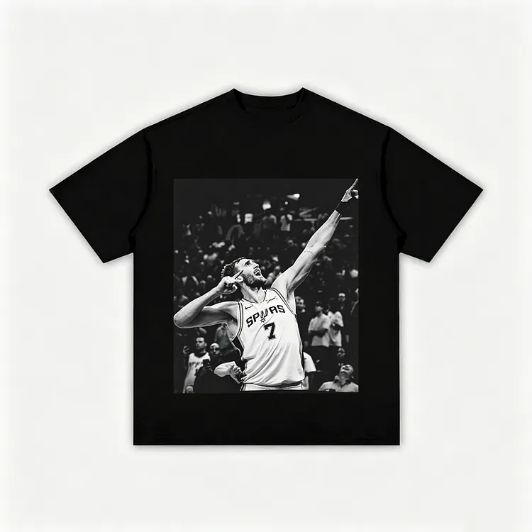 Kornet Spurs No.7 Player Graphic Printed Men's T-shirt