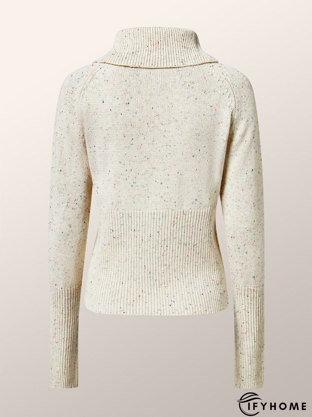 Long sleeve Regular Fit Plain Casual Sweater | IFYHOME