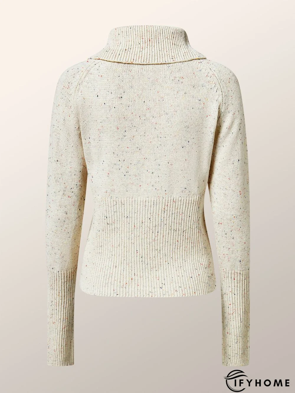 Long sleeve Regular Fit Plain Casual Sweater | IFYHOME