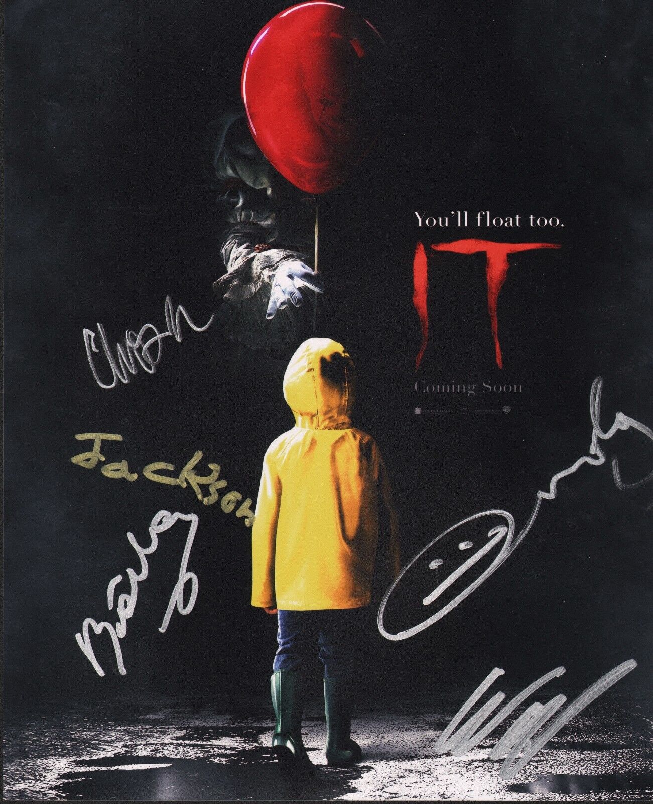 Jackson Robert Scott & Andy Muschietti+3 Authentic Hand-Signed IT