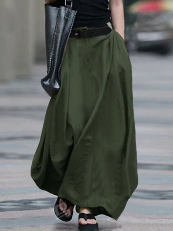 A-line skirt high waist slim women's skirt