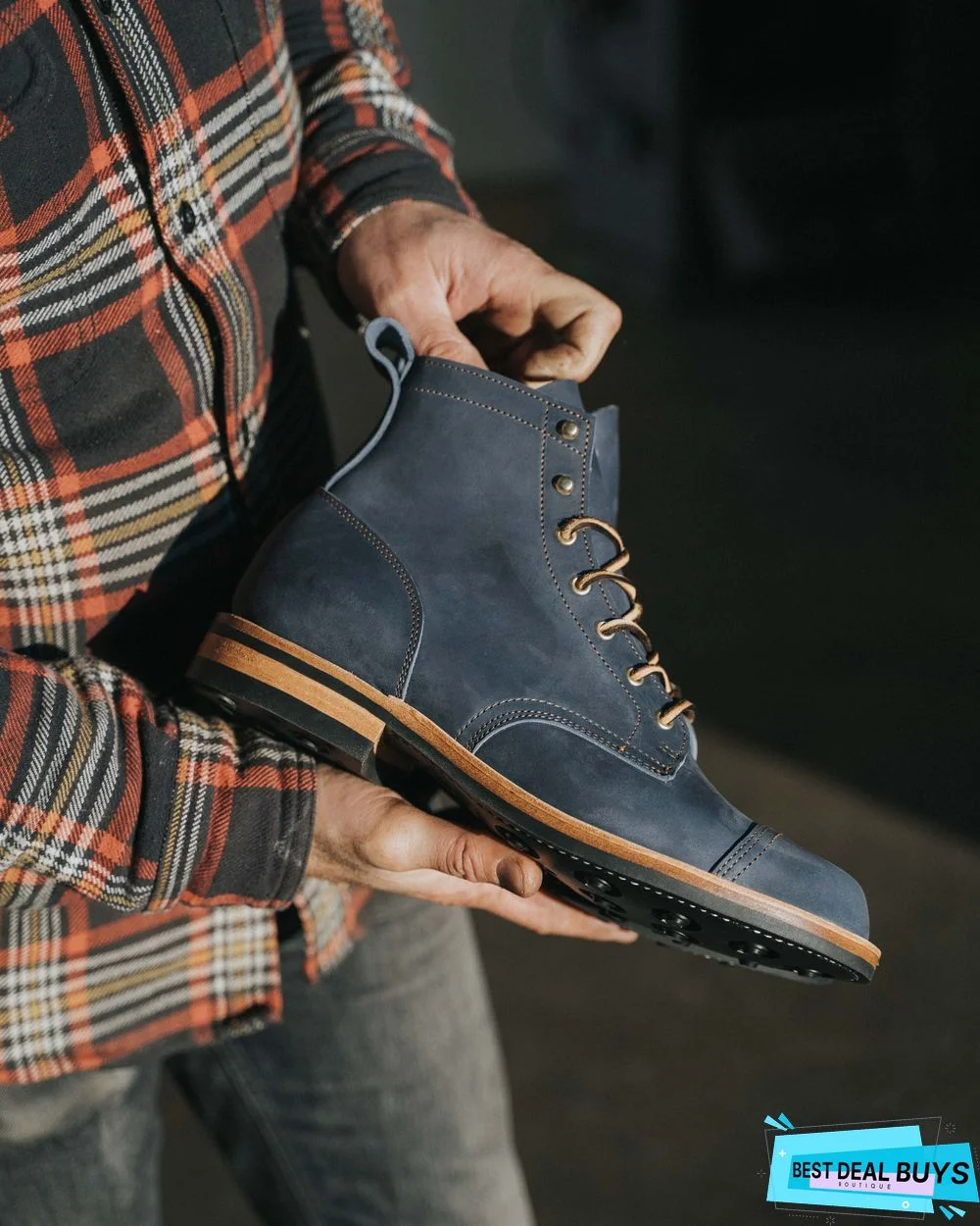 Cow Split Leather Men Boots Comfortable Boots Men Footwear Rubber Ankle Boots Men's Shoes