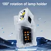 COB+SMD LED Outdoor Mini Flashlight Rotatable Power Display Hat Clip Work Light